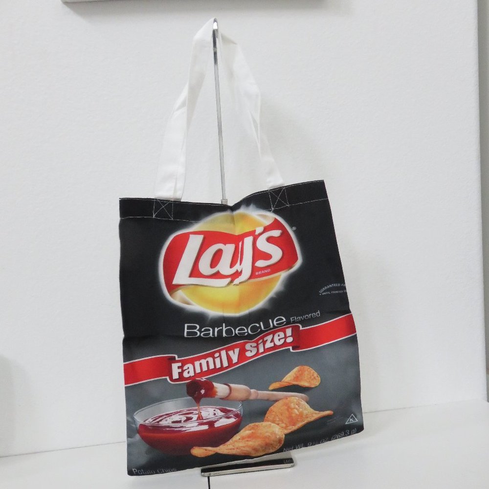(#R) Lay's Barbecue Chips Print Canvas Tote Bag